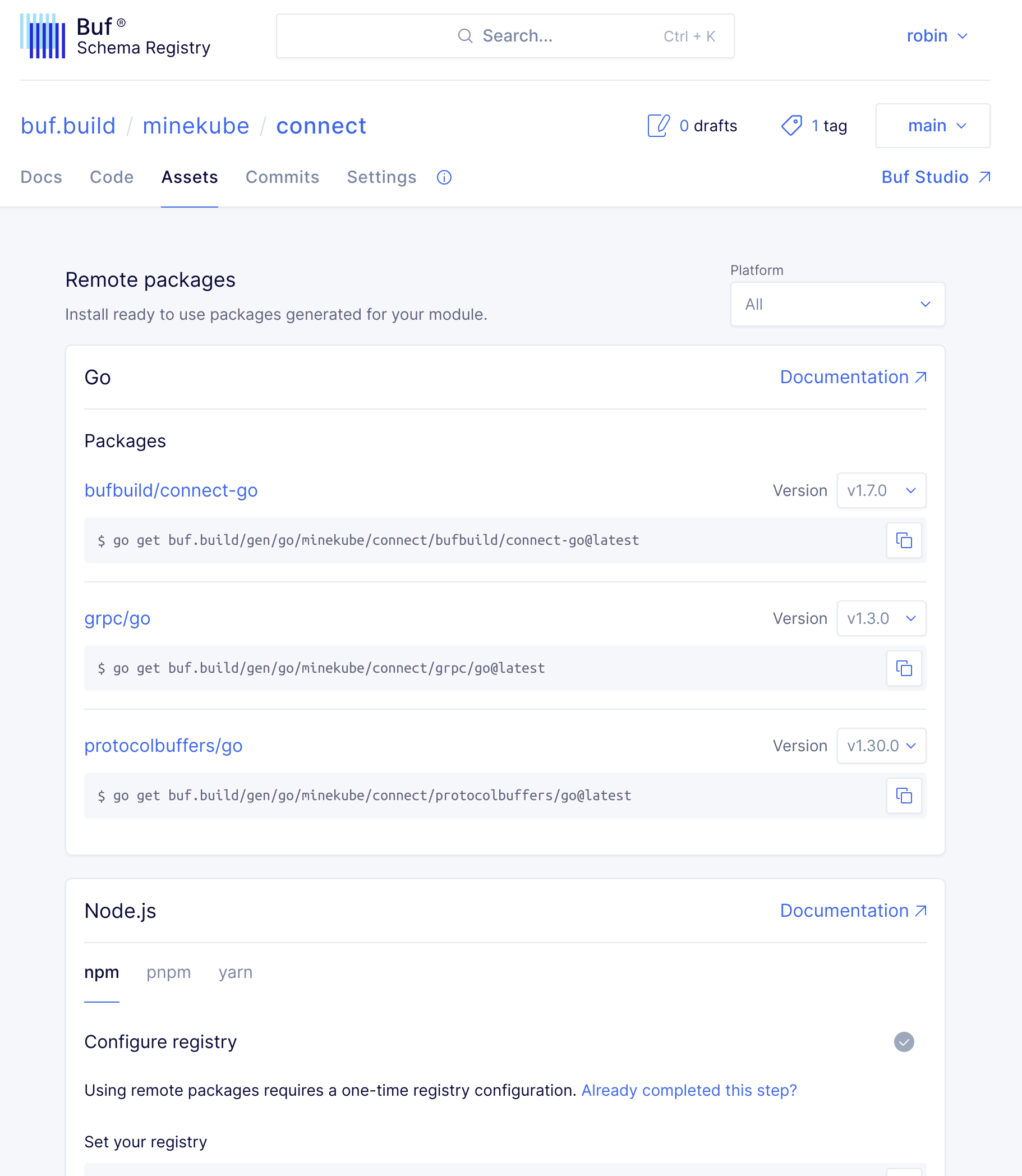 Buf Remote Packages